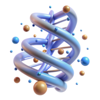 extraordinary rustic A DNA strand spiraling through cyberspace, illuminated by data streams, in a scientific visualization, abstract style high resolution png