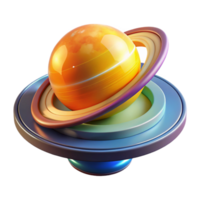 stunning contemporary A holographic projection of the solar system rotating slowly, illuminated by a realistic sun, in an educational visualization style 4K png