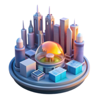 stunning rustic A futuristic city powered by renewable energy, illuminated by a vibrant sunset, in a utopian, architectural visualization style detailed png