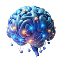 vibrant artistic A digital representation of the human brain, illuminated by neural pathways firing, in a neuroscience, abstract style authentic png