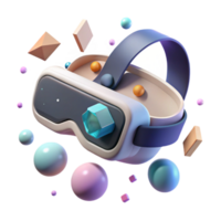 impressive abstract Virtual Reality Headset Side View Isolated Element high resolution png