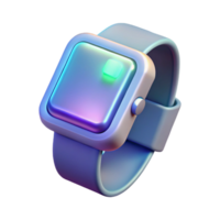 magnificent abstract A smart watch displaying holographic notifications, illuminated by the watch's own light, in a product design, minimalist style genuine png