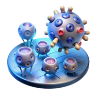 wonderful traditional A group of nanobots repairing damaged tissue, illuminated by microscopic lights, in a medical visualization style premium png