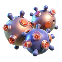 beautiful traditional A group of nanobots repairing damaged tissue, illuminated by microscopic lights, in a medical visualization style high quality png