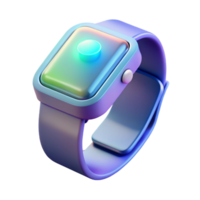 impressive classic A smart watch displaying holographic notifications, illuminated by the watch's own light, in a product design, minimalist style authentic png