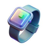 stunning minimalist A smart watch displaying holographic notifications, illuminated by the watch's own light, in a product design, minimalist style high resolution png