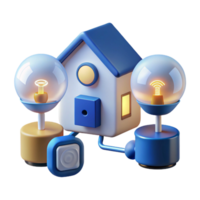 stunning contemporary A group of interconnected smart home devices, illuminated by soft, ambient lighting, in a home automation, realistic style exclusive png