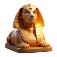 wonderful classic A wise Sphinx, its enigmatic gaze fixed on the horizon, bathed in the warm, golden light of dawn, in a stylized, Art Deco style detailed png