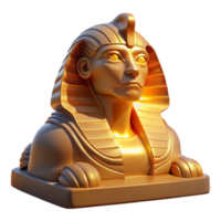 extraordinary contemporary A wise Sphinx, its enigmatic gaze fixed on the horizon, bathed in the warm, golden light of dawn, in a stylized, Art Deco style detailed png