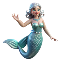 magnificent traditional A beautiful siren, her scales shimmering in the moonlight, luring sailors with her enchanting song, in a dreamlike, Surrealist style authentic png