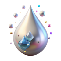 stunning abstract Water Drop Splashing Down Transparent Background high quality png