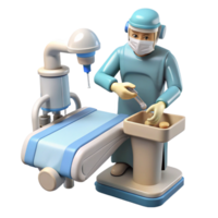 wonderful contemporary A robotic surgeon performing a delicate procedure, sterile white lighting, hyperrealistic style authentic png