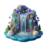 extraordinary classic Waterfall Isolated with Cascading Water high quality png