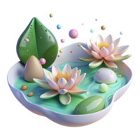 extraordinary creative Water Lilies Rippling in Whispering Winds Transparent png
