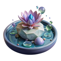 magnificent traditional Water Lily Pad Floating on Water Isolated Element original png