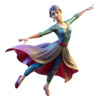 elegant vintage Portrait of a dancer in a flowing costume, striking a graceful pose, illuminated by theatrical lighting, in a dance photography style authentic png