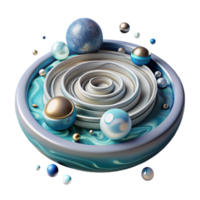 beautiful modern Water Ripple Effect Cutout with Concentric Circles authentic png