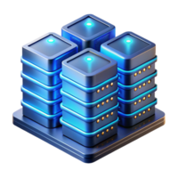 extraordinary traditional A futuristic data center with rows of servers and blinking lights, illuminated by cool, blue light, technical illustration style professional png