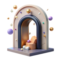 beautiful traditional Whispering Walls Doorway with Vines Transparent Background png