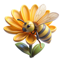 dramatic abstract A bee collecting pollen from a flower, macro photography, natural lighting detailed png