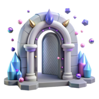 wonderful rustic Whispering Walls Gate Entrance Front View Cutout authentic png