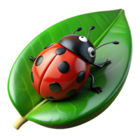 extraordinary traditional A close-up of a ladybug on a leaf, vibrant red and black, macro photography high quality png