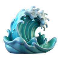 impressive traditional A wave crashing on the shore, dynamic lighting, powerful style authentic png