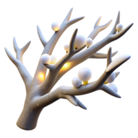 impressive minimalist A tree branch covered in snow, winter lighting, peaceful style high resolution png