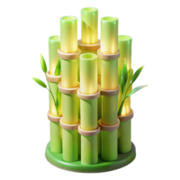 extraordinary artistic Bamboo skyscraper, sustainable and organic design, soft green light filtering through the bamboo stalks high resolution png