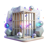 vibrant abstract Whispering Walls Window Bars Shadow Effect Transparent Background high resolution png