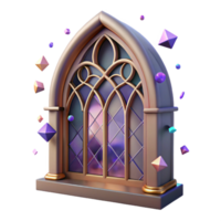 extraordinary classic Whispering Walls Window Frame Gothic Design Transparent Background authentic png