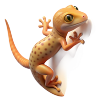 elegant rustic A gecko clinging to a wall, realistic texture, natural lighting high quality png