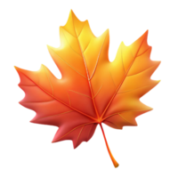 extraordinary abstract A single, perfect red maple leaf falling in autumn, lit by a soft, golden sunset glow, hyperrealistic style detailed png