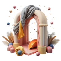 serene artistic Whispering Winds Through Archway Isolated high resolution png