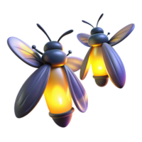wonderful contemporary A group of fireflies glowing in the twilight, magical realism style authentic png