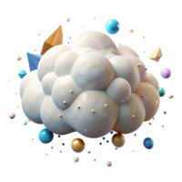 extraordinary minimalist White Cloud Formation Cutout with Soft Lighting original png