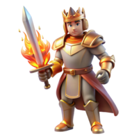 beautiful rustic A regal knight in shining armor, wielding a flaming sword. Dramatic, heroic lighting. Romantic style high resolution png