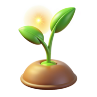 serene vintage A sprouting seedling reaching towards the light, minimalist, hopeful style high resolution png