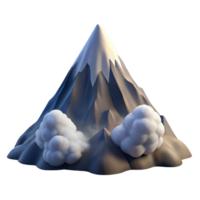 elegant traditional A majestic mountain peak piercing the clouds, dramatic lighting, epic style authentic png