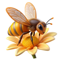 impressive artistic A close-up of a bee collecting pollen from a flower, macro photography, natural style original png