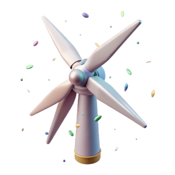 extraordinario rústico viento turbina cuchillas giratorio elemento con transparente antecedentes auténtico png