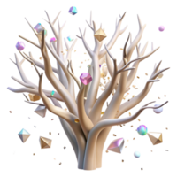 elegant minimalist Windswept Tree Branches with Transparent Background original png