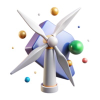 elegant abstract Wind Turbine Generating Electricity Element with Transparent Background genuine png