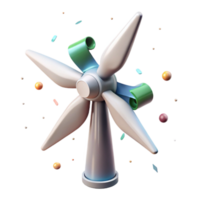 impressive classic Wind Turbine Cutout with Rotating Blades authentic png