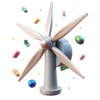 dramatic abstract Wind Turbine Generating Electricity Element with Transparent Background high quality png
