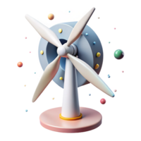 magnificent rustic Wind Turbine Rotating Cutout with White Blades png