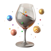 magnificent rustic Wine Glass Side View Empty Transparent Background png
