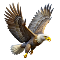 elegant abstract A majestic eagle soaring in the sky, powerful pose, realistic style authentic png