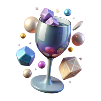 deslumbrante minimalista vinho vidro Cortar fora com haste transparente fundo exclusivo png