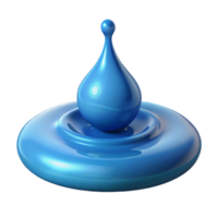 beautiful contemporary A single drop of water splashing into a puddle, dynamic movement, fluid style detailed png